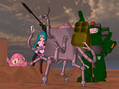 「ジェイムスン教授」MMD用PMDモデル・遊び方の例